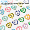 32Pcs 8 Colors Rack Plating Light Gold Alloy Enamel Pendants ENAM-NB0001-86-4