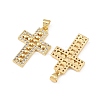 Brass Micro Pave Clear Cubic Zirconia Pendants KK-F919-32G-2