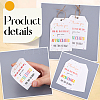 100Pcs Birthday Theme Rectangle Paper Tag Cards with 20m Jute Cord Kit DIY-SP0003-89D-4
