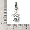 Rack Plating Alloy Rhinestone European Dangle Charms FIND-H005-45P-06-3