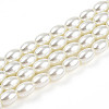 Baking Paint Pearlized Glass Pearl Bead Strands X-HY-T002-01A-02-3