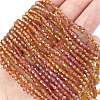 Transparent Electroplate Glass Beads Strands EGLA-A039-T2mm-UA09-1