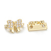 Rack Plating Brass Pave Cubic Zirconia Slide Charms KK-G464-05LG-1