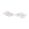 Brass Clear Cubic Zirconia S-Hook Clasps KK-E280-28P-3