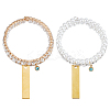 Iron Rhinestone Multi-strand Bracelets BJEW-DR00007-1