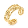Rack Plating Brass Criss Cross Open Cuff Rings for Women LS-RJEW-M148-06G-3