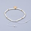 Electroplate Glass Braided Beads Bracelets BJEW-JB04311-05-4