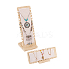 Bamboo Wood Jewelry Collection Necklace Display Stand ODIS-WH0005-06-7