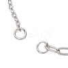 304 Stainless Steel Column Link Paperclip Chain Bracelet Making AJEW-JB01518-2