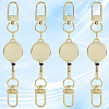4Pcs Heavy Duty Alloy Retractable Keychain Clasps FIND-SC0016-49G-7