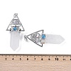 Natural & Synthetic Mixed Gemstone Faceted Pointed Bullet Big Pendants G-H076-02P-4
