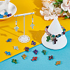 21Pcs Millefiori Glass Pendants PALLOY-PH01828-2