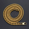 Men's 304 Stainless Steel Cuban Link Chain Bracelets BJEW-T015-01A-19-G-1