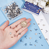 100Pcs Flat Round Shape 304 Stainless Steel Stud Earring Findings STAS-SC0008-60-3