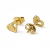 Vacuum Plating 304 Stainless Steel Tiny Heart Stud Earrings for Women EJEW-P212-04G-2