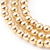 Round Brass Beaded Stretch Bracelets BJEW-JB05983-3
