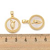 Natural White Shell Pendants KK-A214-19G-3