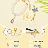 Iron Open Jump Rings & Lobster Claw Clasps & Brass Rings & Iron Beading Tweezers Finding Kits DIY-YW0017-54-2