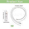 1Pc Glass Hourglass Rectangle Pet Memorial Keepsake Urn Ashes Pendant Necklaces NJEW-CA0001-27P-2