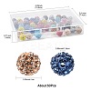 50Pcs 10 Colors Pave Disco Ball Beads RB-FS0001-07-4