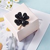 Cubic Zirconia Clover Brooch Pin JBR105F-5