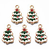 Rack Plating Alloy Enamel Pendants ENAM-Q443-025-RS-1