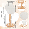 Desktop Head Shaped Wood Covered with Cloth Hat Display Racks AJEW-WH0816-104-3