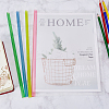 20Pcs 4 Colors Transparent Plastic File Folders Organizer Sliding Bar FIND-GF0005-75-4