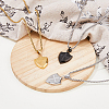 3Pcs 3 Colors Stainless Steel Pendant Necklaces Set NJEW-FI0001-55-5