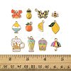 48Pcs 12 Styles Alloy Enamel Pendants ENAM-FS0003-51-5