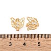 Brass Micro Pave Clear Cubic Zirconia Hook Clasps KK-H513-11G-3