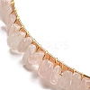 Brass Wire Wrapped Natural Gemstone Chip Hair Bands AJEW-Z010-04-3