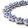 Handmade Porcelain Flower Beads Strands PORC-F003-01B-4