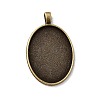Vintage Tibetan Style Alloy Pendant Cabochon Settings X-TIBEP-M018-21AB-NF-1