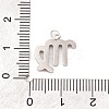 316 Stainless Steel Micro Pave Cubic Zirconia Pendants STAS-K284-01B-P-3