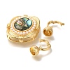 Brass ABS Imitation Pearl Fold Over Clasps KK-K389-006G-2