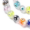 Transparent Evil Eye Glass Beads Strands LAMP-K037-06A-3