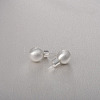 Round Ball Drawbench Brass Ear False Plugs for Women LS-EJEW-G391-24D-S-1