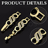 8Pcs 2 Styles Rack Plating Brass Micro Pave Clear Cubic Zirconia Watch Band Clasps ZIRC-ME0001-03-3