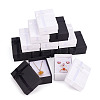12Pcs 2 Colors Rectangle Paper Jewelry Gift Boxes with Bowknot CON-TA0001-17-1