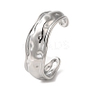 Non-Tarnish 304 Stainless Steel Textured Cuff Bangles BJEW-Q773-07P-1