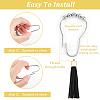 Iron Shower Curtain Rings Pendant Decoration DIY-PH0009-44-4