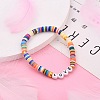 Polymer Clay Heishi Beads Stretch Bracelets BJEW-JB05710-01-4