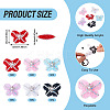 6Pcs 6 Colors Opaque Acrlyic Sparkling Rhinestones Beads SACR-TA0001-51-4