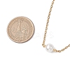 Shell Pearl Pendant Necklaces NJEW-JN05134-02-3