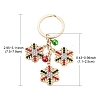 Snowflake Alloy Rhinestone Keychain KEYC-YW00108-01-3