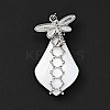 Natural White Shell Pendants SSHEL-C010-03P-2