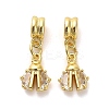 Rack Plating Brass Micro Pave Cubic Zirconia Charms KK-S398-11A-1