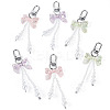 6Pcs 3 Colors ABS Plastic Imitation Pearl Pendant Decorations AJEW-TA0002-30-2