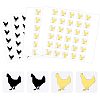 80 Sheets 2 Color Cartoon Animal Meal Stickers DIY-OC0008-67B-1